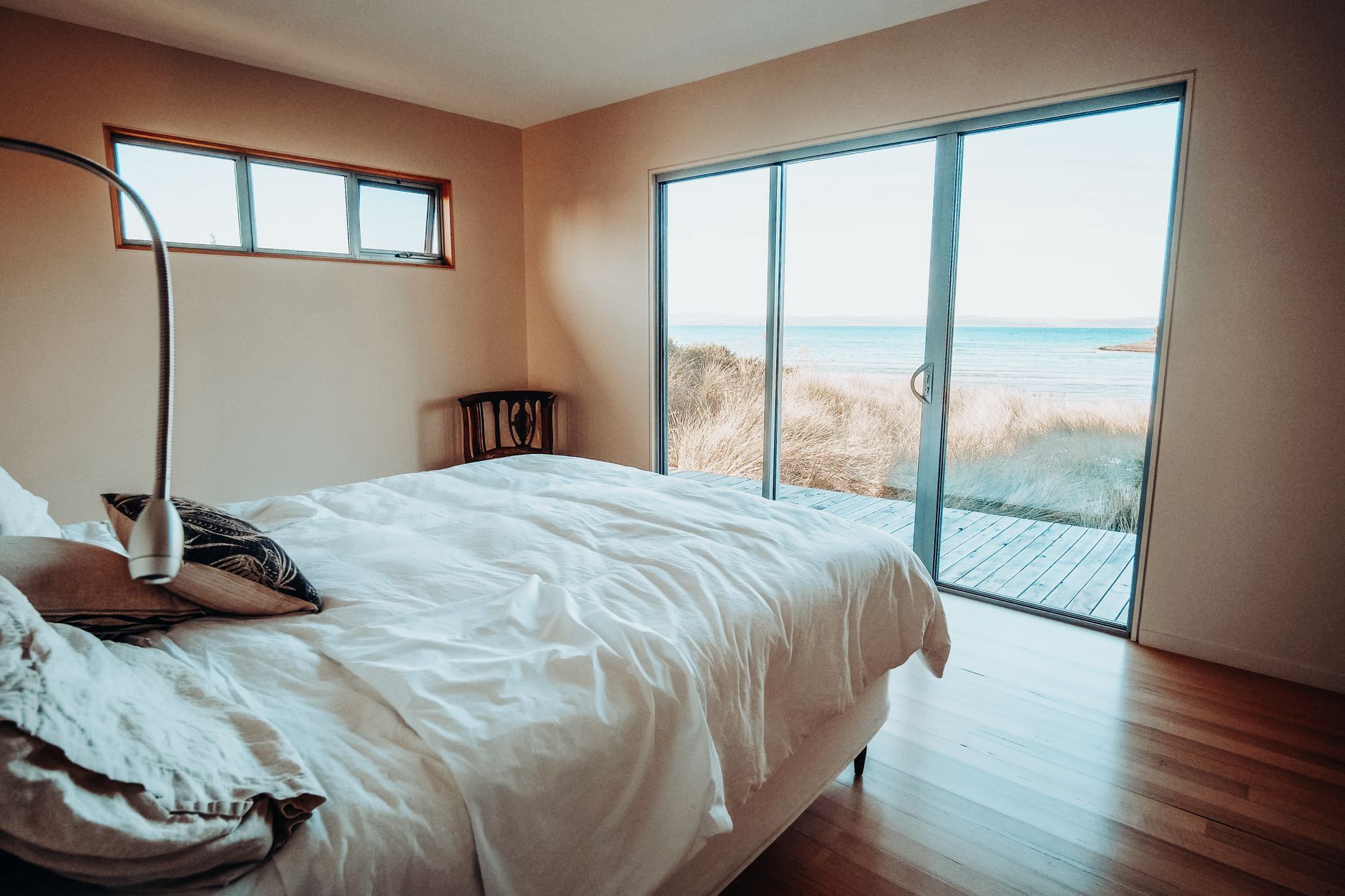 Bedroom with a view of the ocean