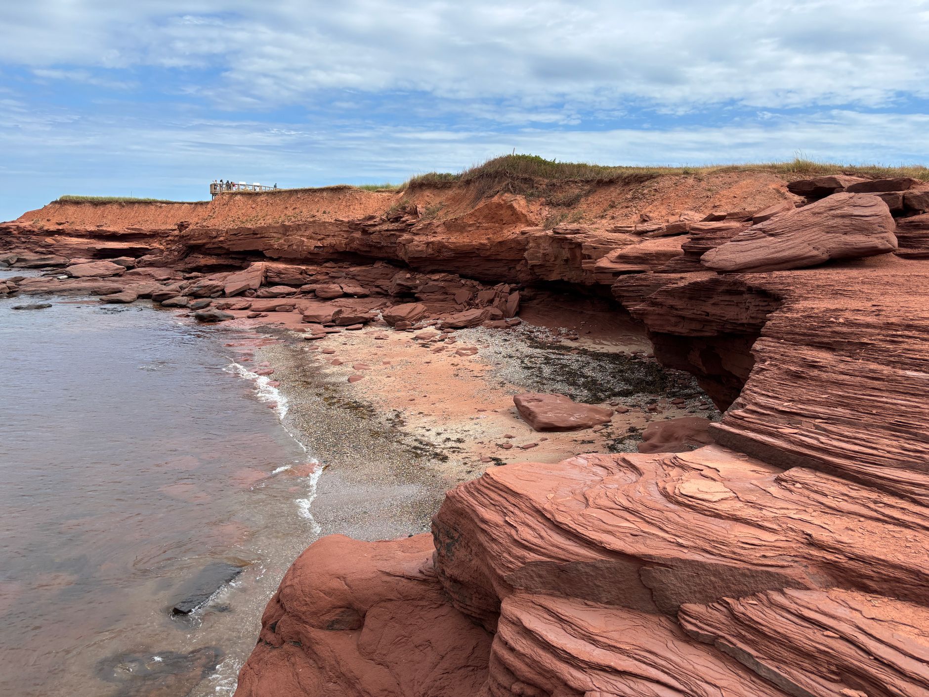 Red sandstone cliffs at Cavendish, PEI