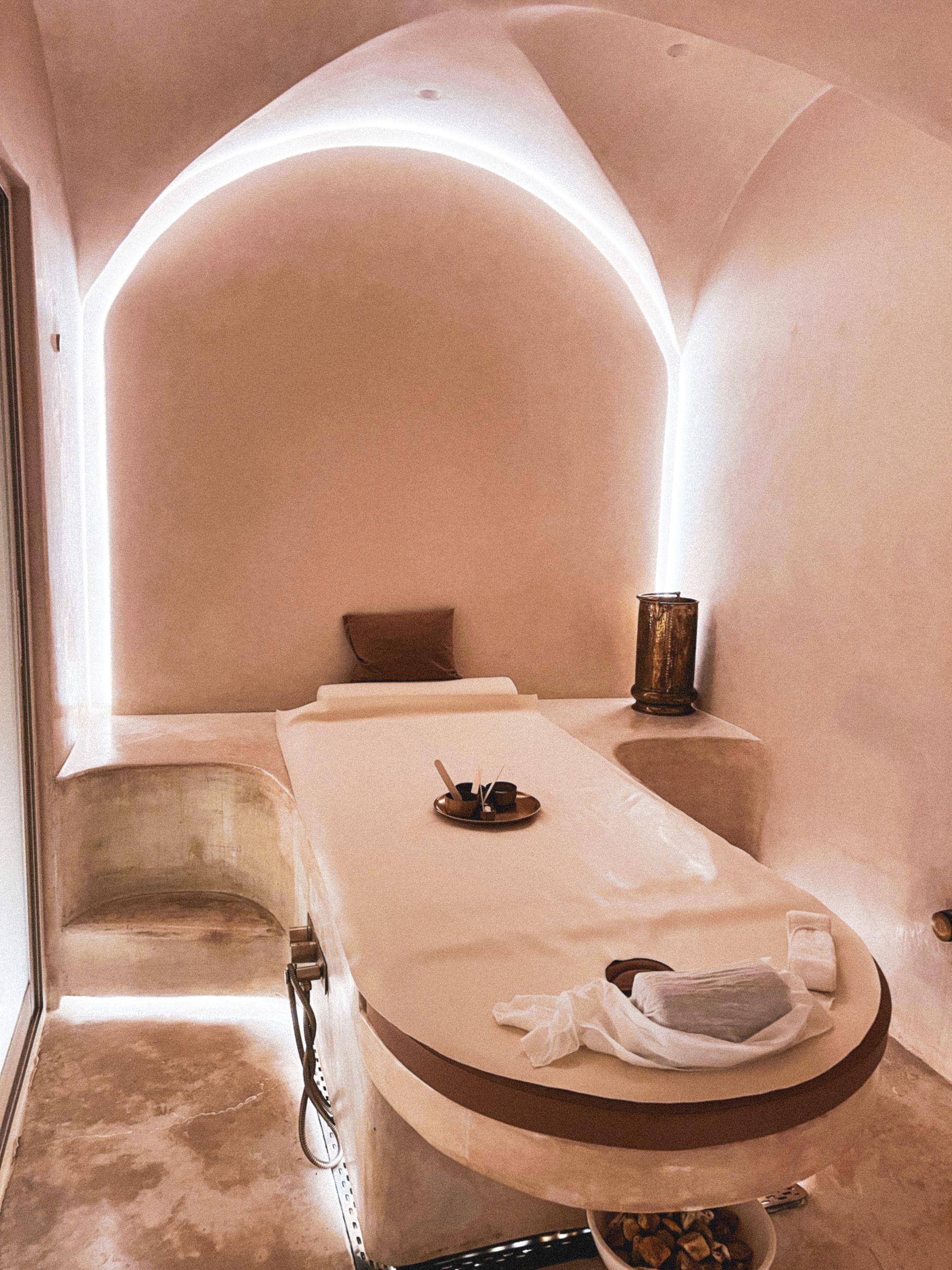 Calm massage treatment room