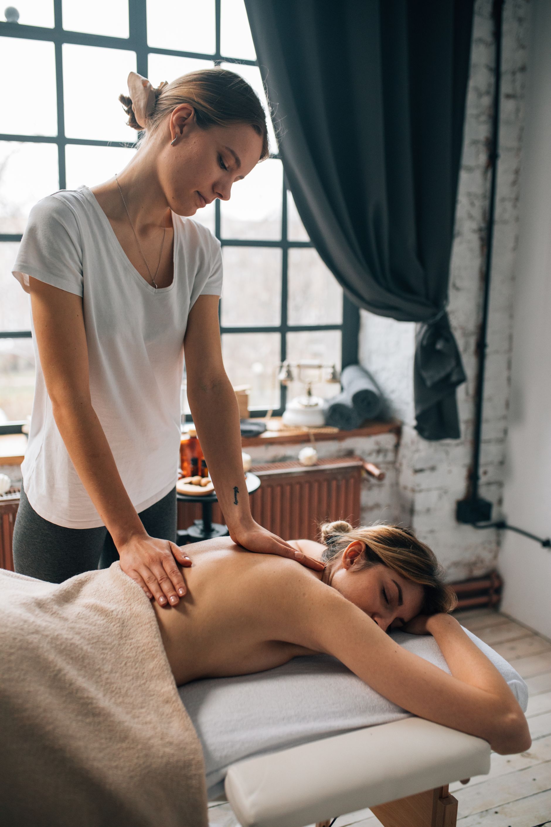Massage therapy session